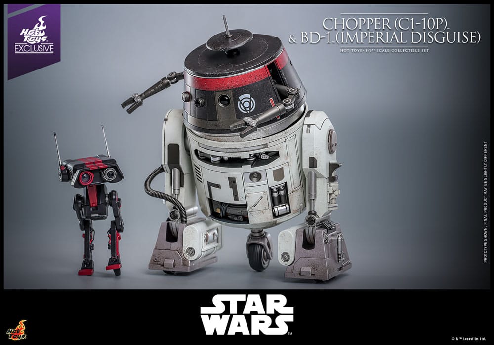 Star Wars Figura Set 1/6 Chopper (C1-10P™) & BD-1™ (Imperial Disguise) 18 cm & 8 cm