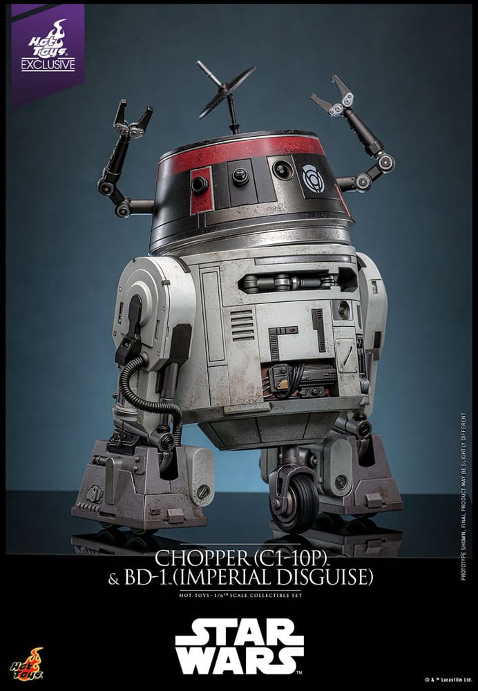 Star Wars Figura Set 1/6 Chopper (C1-10P™) & BD-1™ (Imperial Disguise) 18 cm & 8 cm