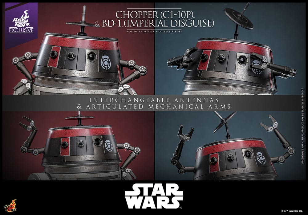 Star Wars Figura Set 1/6 Chopper (C1-10P™) & BD-1™ (Imperial Disguise) 18 cm & 8 cm