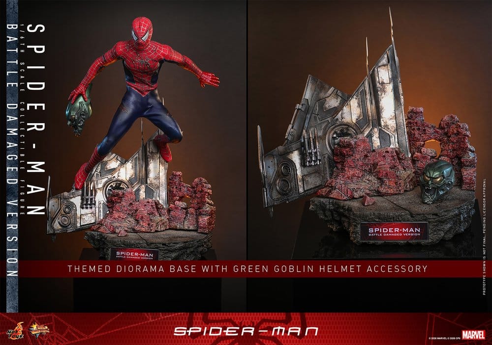 Spider-Man Figura Movie Masterpiece 1/6 Spider-Man (Battle Damaged Version) 30 cm