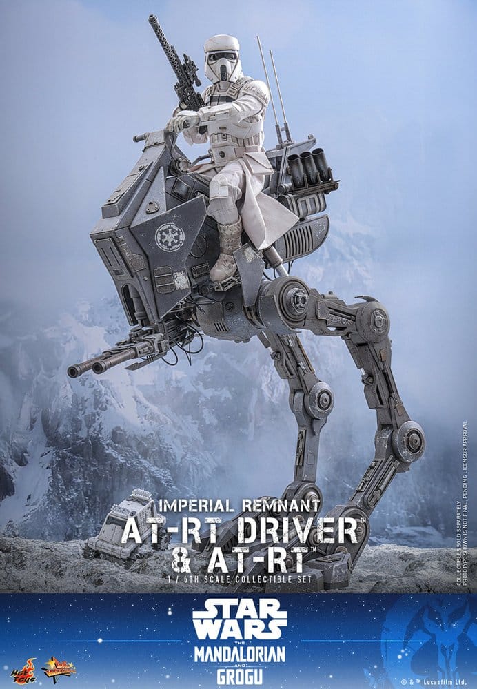 Star Wars: The Mandalorian & Grogu Movie Masterpiece Set de Figuras 1/6 Imperial Remnant AT-RT Driver & AT-RT 60 cm