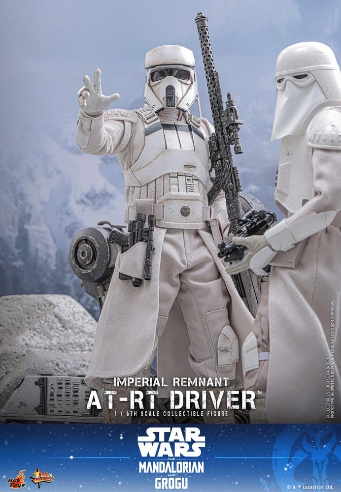 Star Wars: The Mandalorian & Grogu Movie Masterpiece Set de Figuras 1/6 Imperial Remnant AT-RT Driver & AT-RT 60 cm
