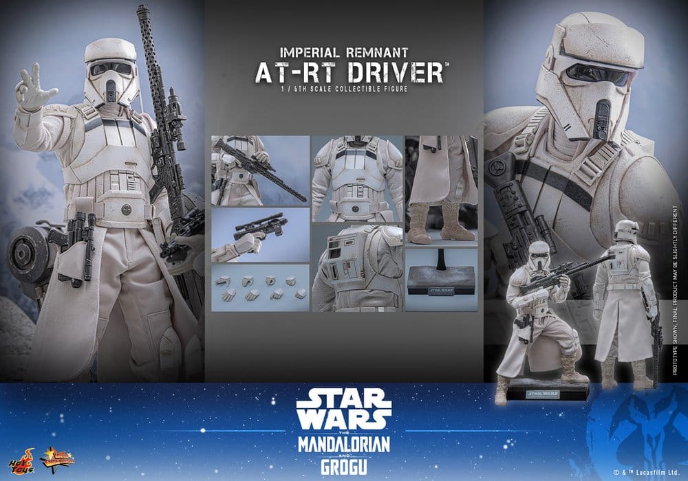 Star Wars: The Mandalorian & Grogu Movie Masterpiece Set de Figuras 1/6 Imperial Remnant AT-RT Driver & AT-RT 60 cm