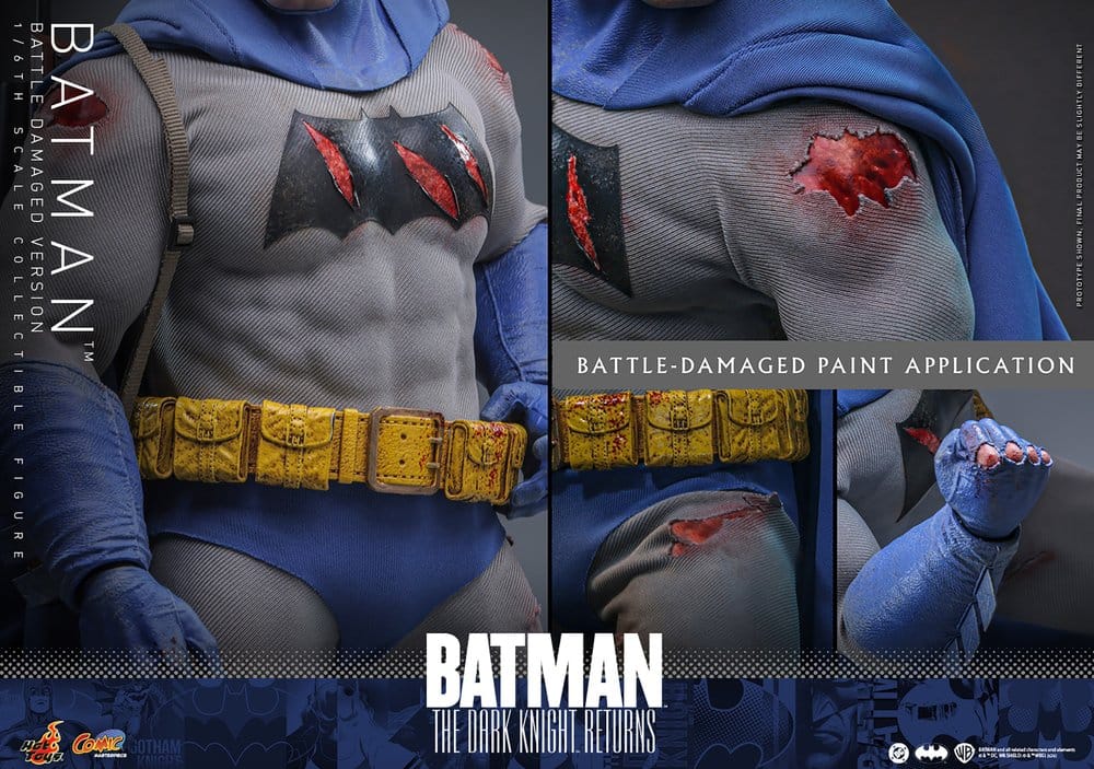 Batman: The Dark Knight Returns Figura Comic Masterpiece 1/6 Batman (Battle Damaged Version) 32 cm