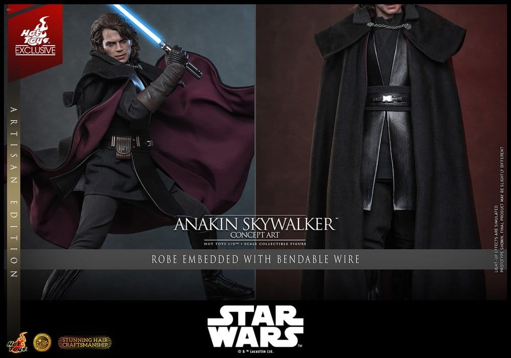 Star Wars Episodio III: La Venganza de los Sith Movie Masterpiece Figura 1/6 Anakin Skywalker (Concept Art Version) (Artisan Edition) Hot Toys Exclusive 31 cm