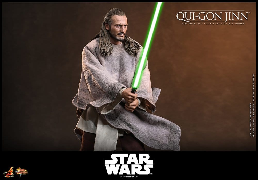 Star Wars: La Amenaza Fantasma Movie Masterpiece Figura 1/6 Qui-Gon Jinn (Artisan Edition) Hot Toys Exclusive 32 cm