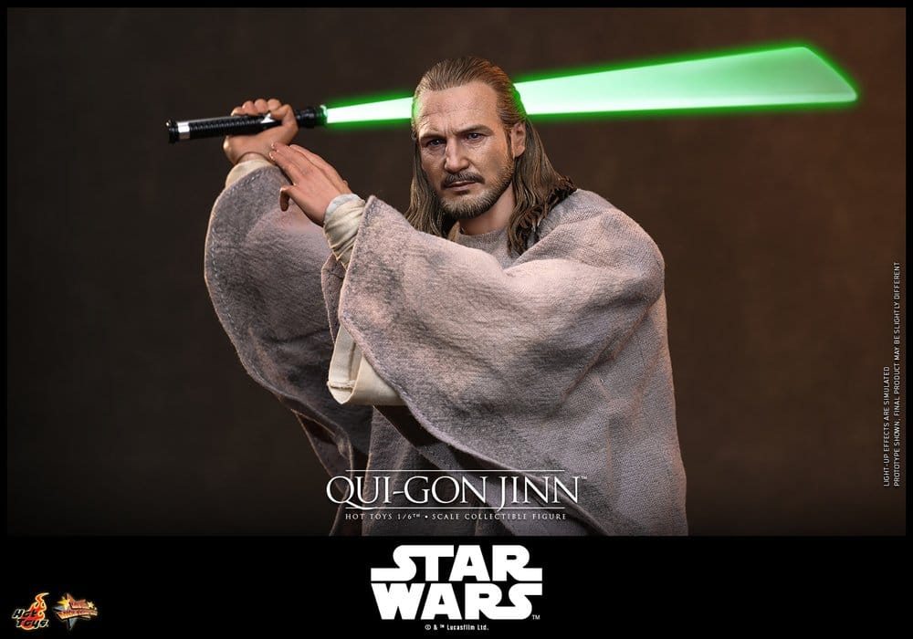 Star Wars: La Amenaza Fantasma Movie Masterpiece Figura 1/6 Qui-Gon Jinn (Artisan Edition) Hot Toys Exclusive 32 cm