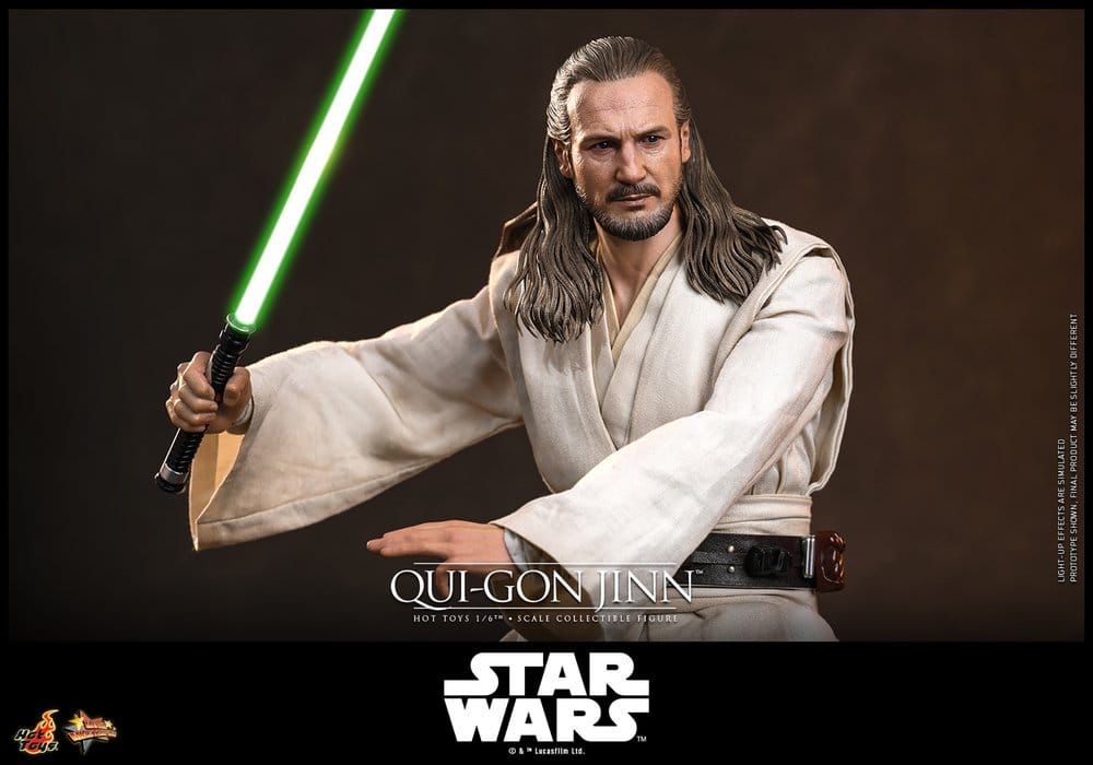 Star Wars: La Amenaza Fantasma Movie Masterpiece Figura 1/6 Qui-Gon Jinn (Artisan Edition) Hot Toys Exclusive 32 cm