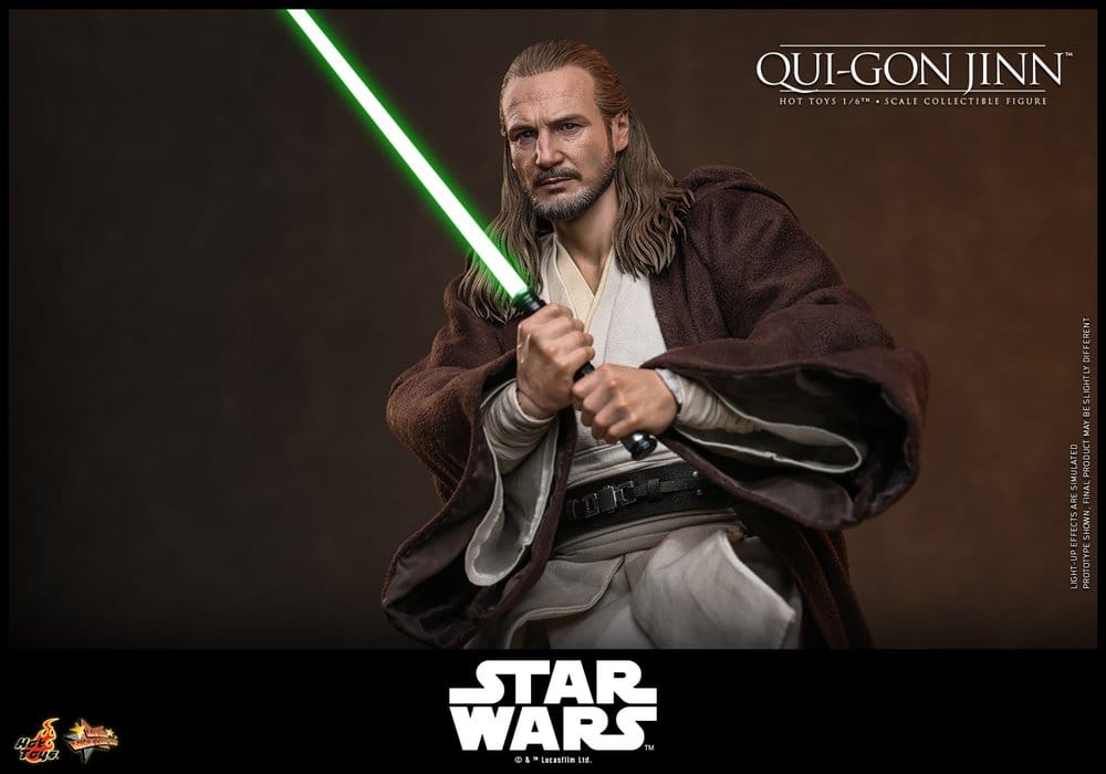 Star Wars: La Amenaza Fantasma Movie Masterpiece Figura 1/6 Qui-Gon Jinn (Artisan Edition) Hot Toys Exclusive 32 cm