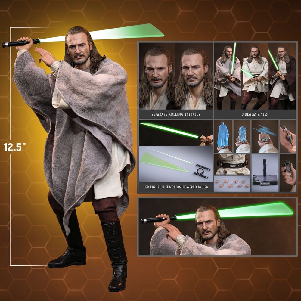 Star Wars Movie Masterpiece Figura 1/6 Qui-Gon Jinn (Collector Edition) 32 cm