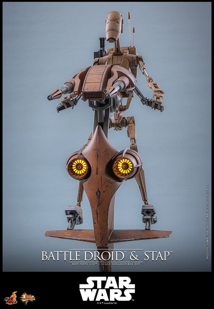 Star Wars: The Phantom Menace Movie Masterpiece Set de Figuras 1/6 Battle Droid & STAP 32 cm