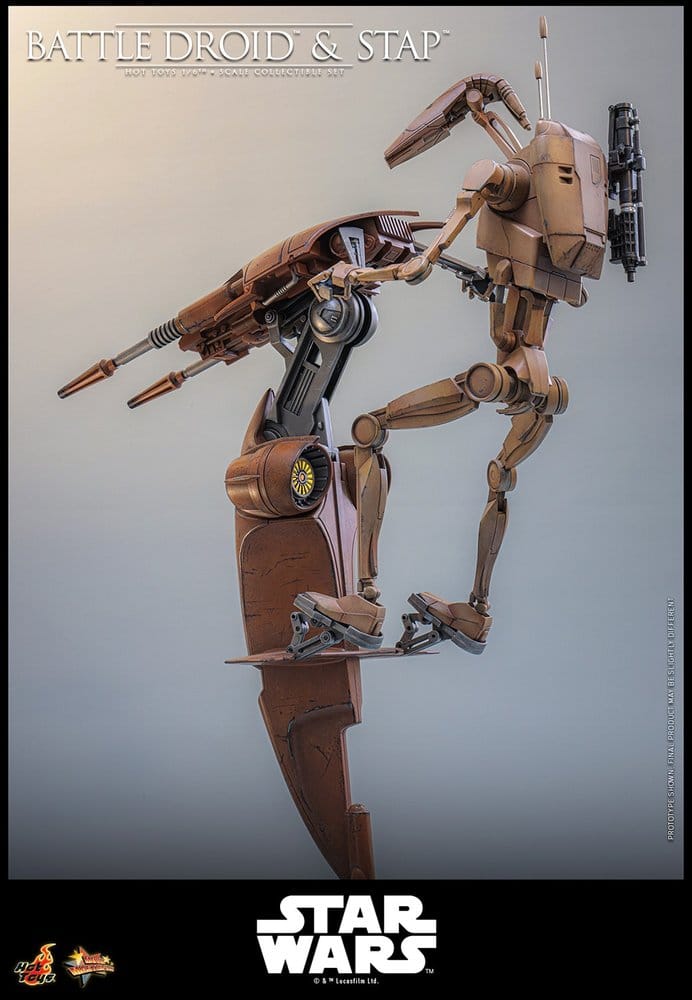 Star Wars: The Phantom Menace Movie Masterpiece Set de Figuras 1/6 Battle Droid & STAP 32 cm