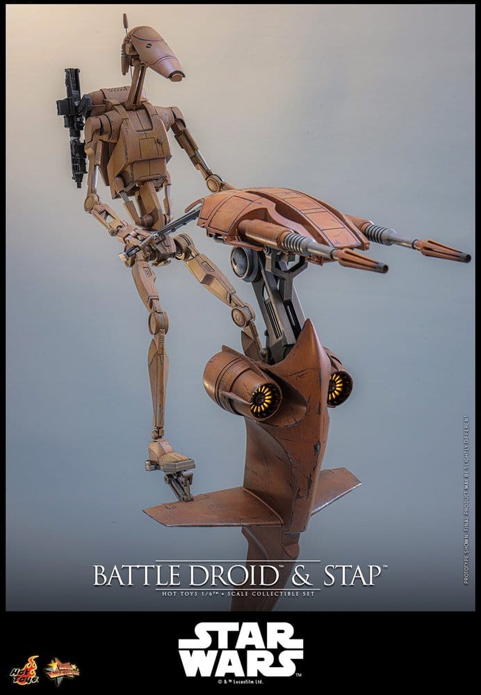 Star Wars: The Phantom Menace Movie Masterpiece Set de Figuras 1/6 Battle Droid & STAP 32 cm
