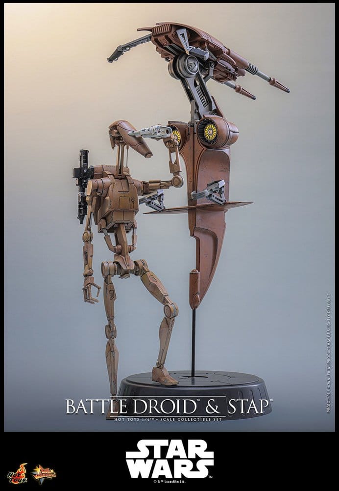 Star Wars: The Phantom Menace Movie Masterpiece Set de Figuras 1/6 Battle Droid & STAP 32 cm