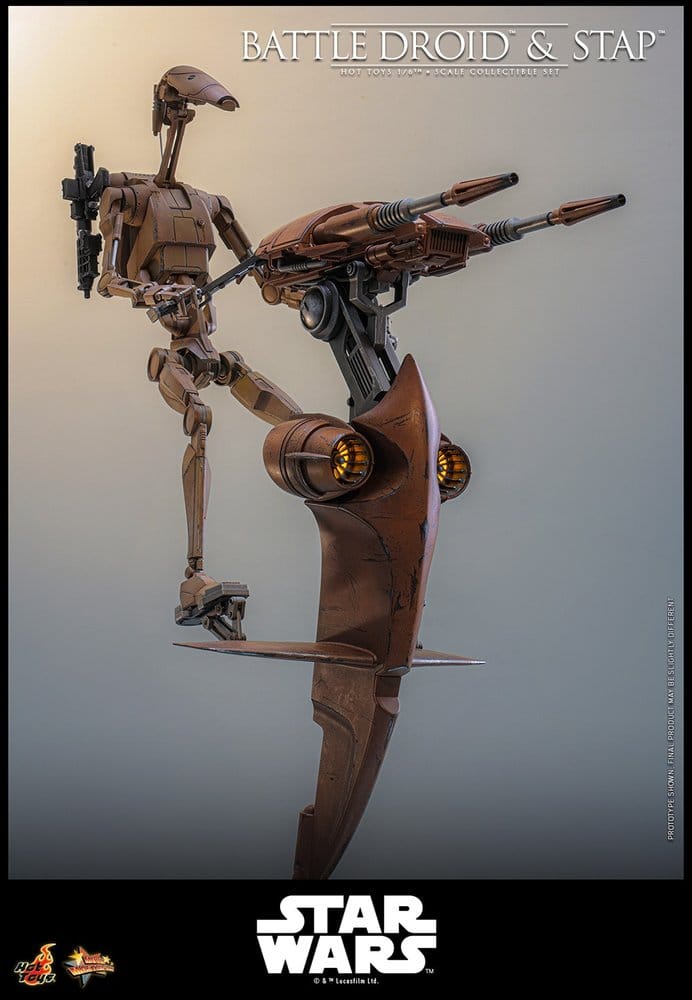 Star Wars: The Phantom Menace Movie Masterpiece Set de Figuras 1/6 Battle Droid & STAP 32 cm