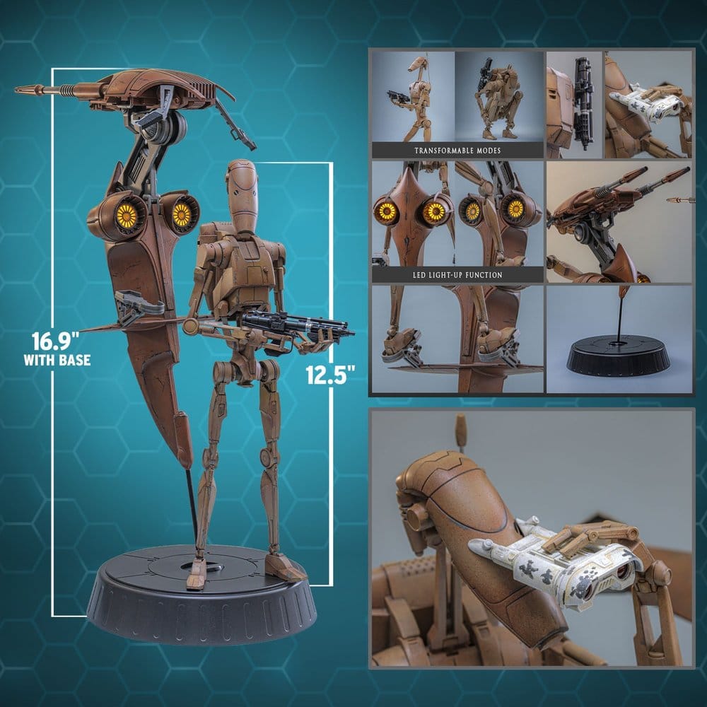 Star Wars: The Phantom Menace Movie Masterpiece Set de Figuras 1/6 Battle Droid & STAP 32 cm
