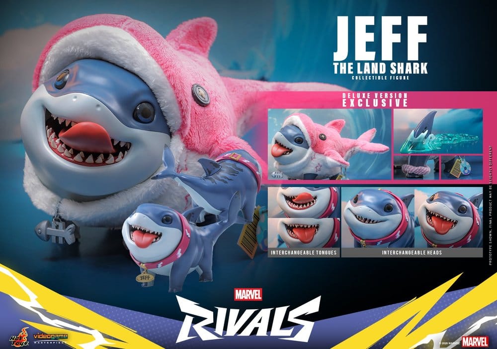 Marvel Rivals Videogame Masterpiece Series Figura de acción Jeff the Land Shark (Deluxe Version) 11 cm