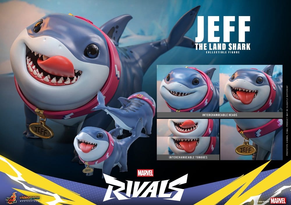 Marvel Rivals Videogame Masterpiece Series Figura de acción Jeff the Land Shark 11 cm