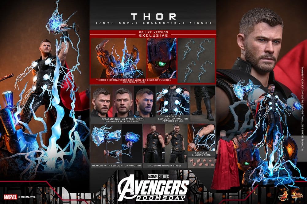 Vengadores: Doomsday Movie Masterpiece Figura 1/6 Thor (Deluxe Version) 32 cm