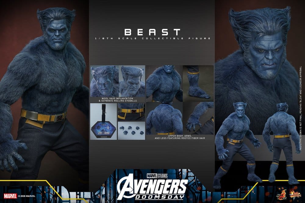 Marvel X-Men Movie Masterpiece Figura 1/6 Beast (Collector Edition) 33 cm