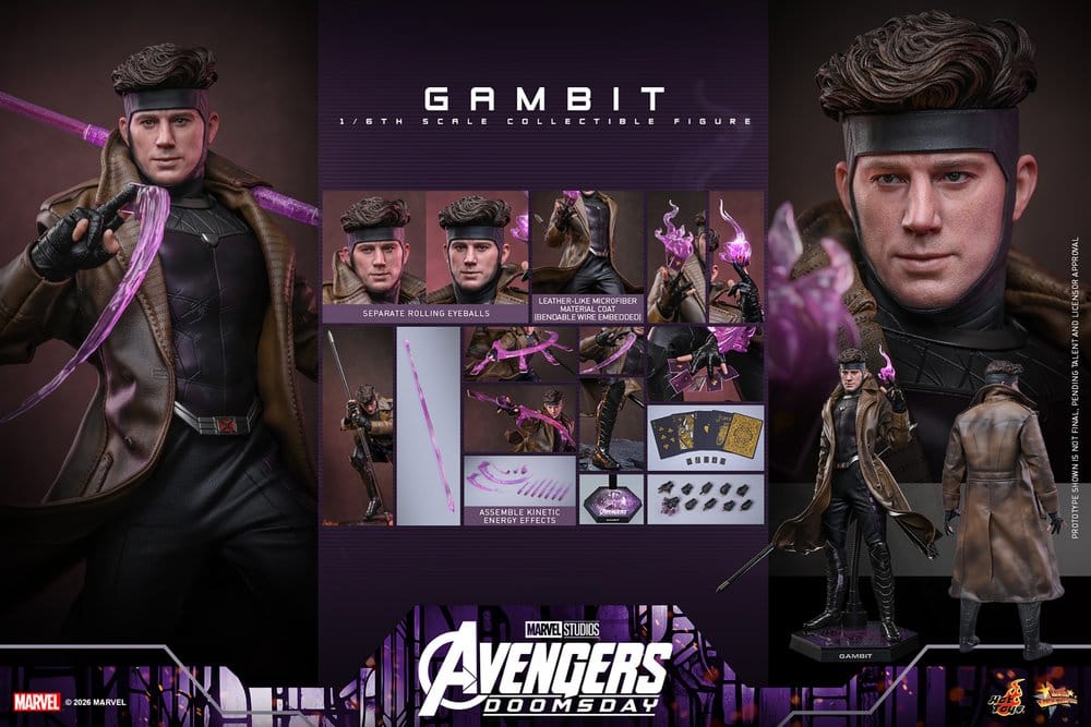 Avengers: Doomsday Movie Masterpiece Figura 1/6 Gambit 31 cm