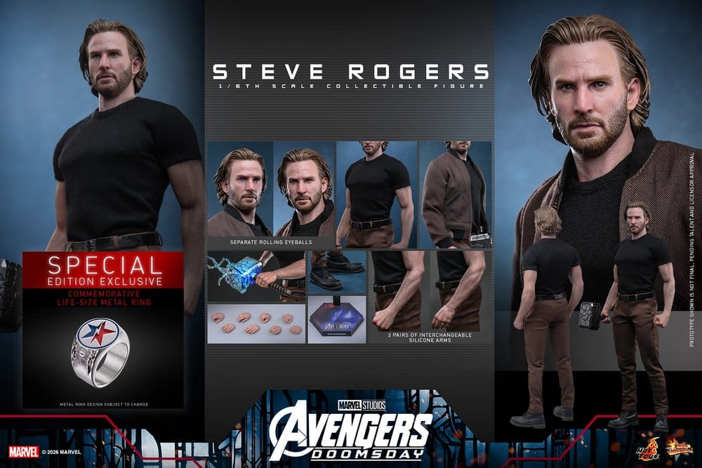 Marvel Avengers: Doomsday Movie Masterpiece Figura de Acción 1/6 Steve Rogers (Deluxe Version) 31 cm
