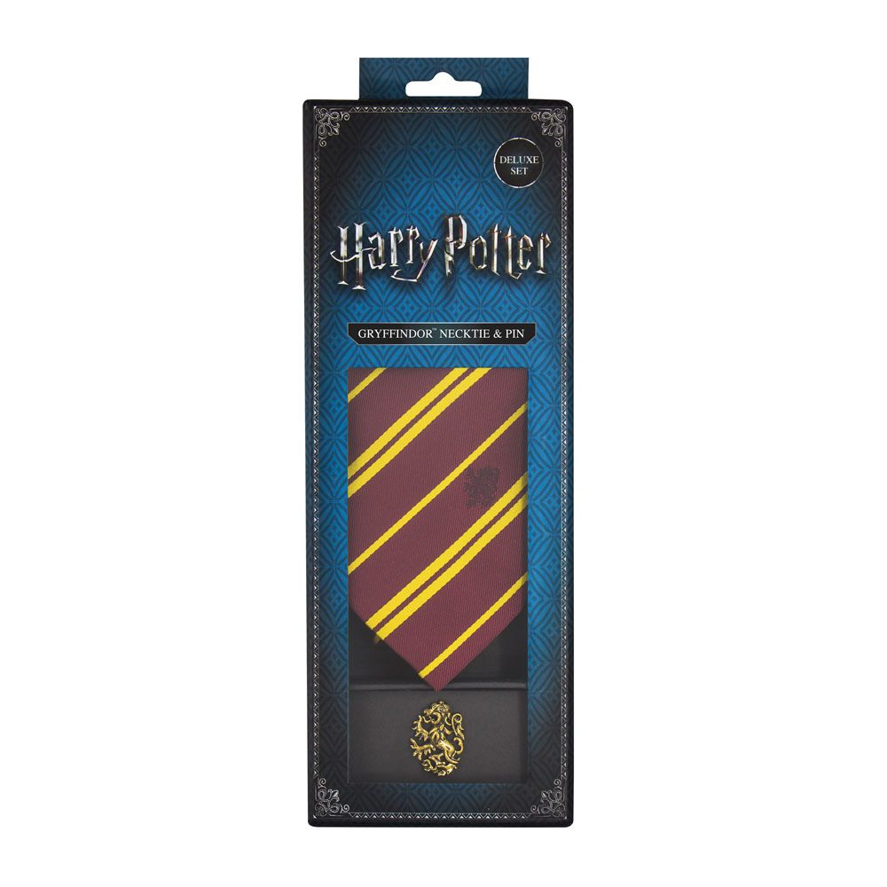 Harry Potter Set Deluxe de Corbata & Pin Gryffindor