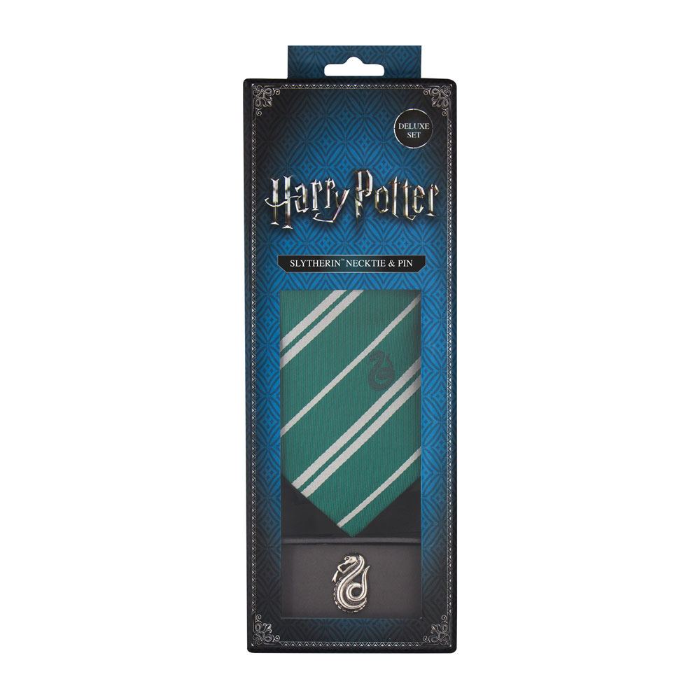 Harry Potter Set Deluxe de Corbata & Pin Slytherin