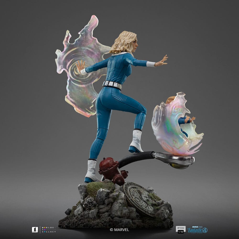 Fantastic Four Estatua 1/10 Art Scale Invisible Woman and Franklin 28 cm