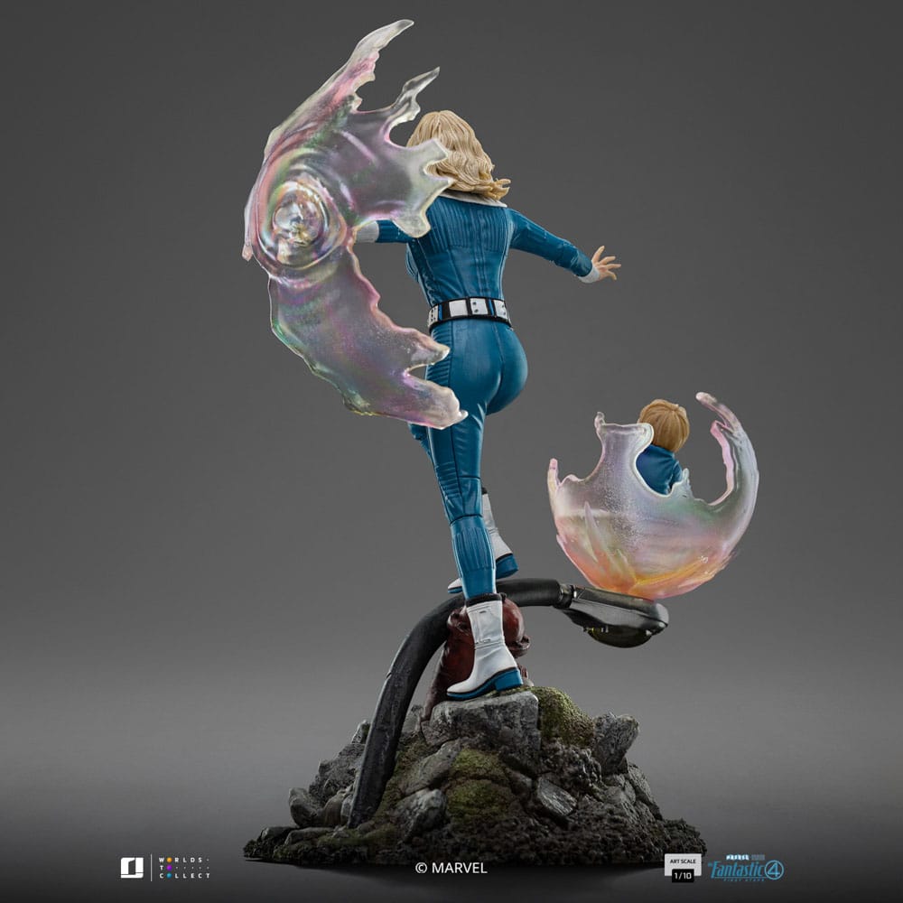 Fantastic Four Estatua 1/10 Art Scale Invisible Woman and Franklin 28 cm