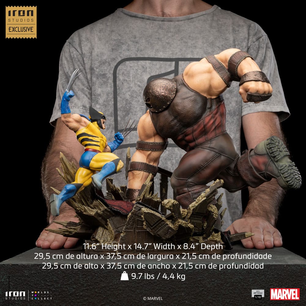 Marvel Estatua 1/10 BDS Art Scale Wolverine vs Juggernaut heo EU Exclusive 30 cm