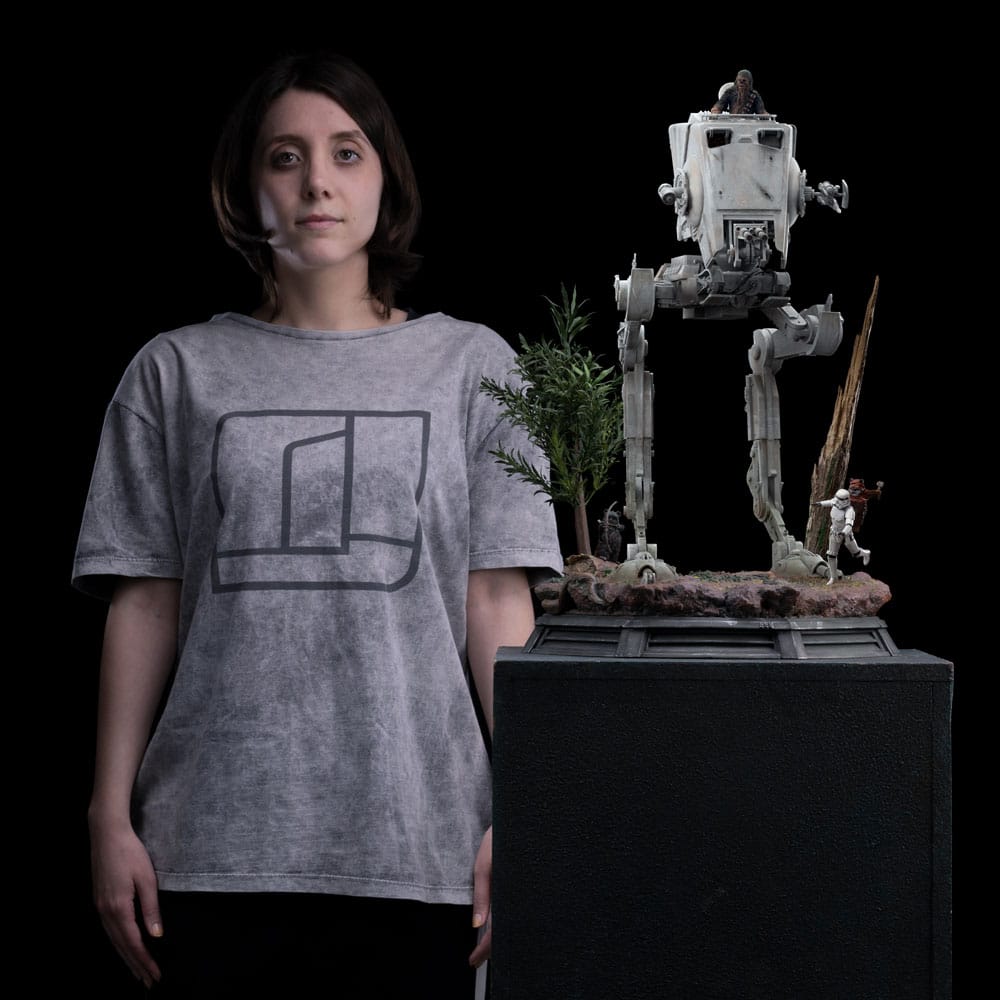 Star Wars Estatua 1/20 Demi Art Scale AT-ST and Chewbacca 53 cm