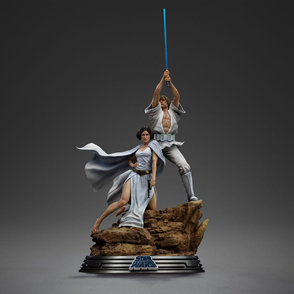 Star Wars Estatua 1/10 Deluxe Art Scale Luke and Leia 41 cm