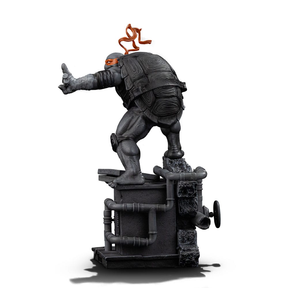 Tortugas Ninja Estatua 1/10 Art Scale Michelangelo Black and White Variant 26 cm heo exclusive