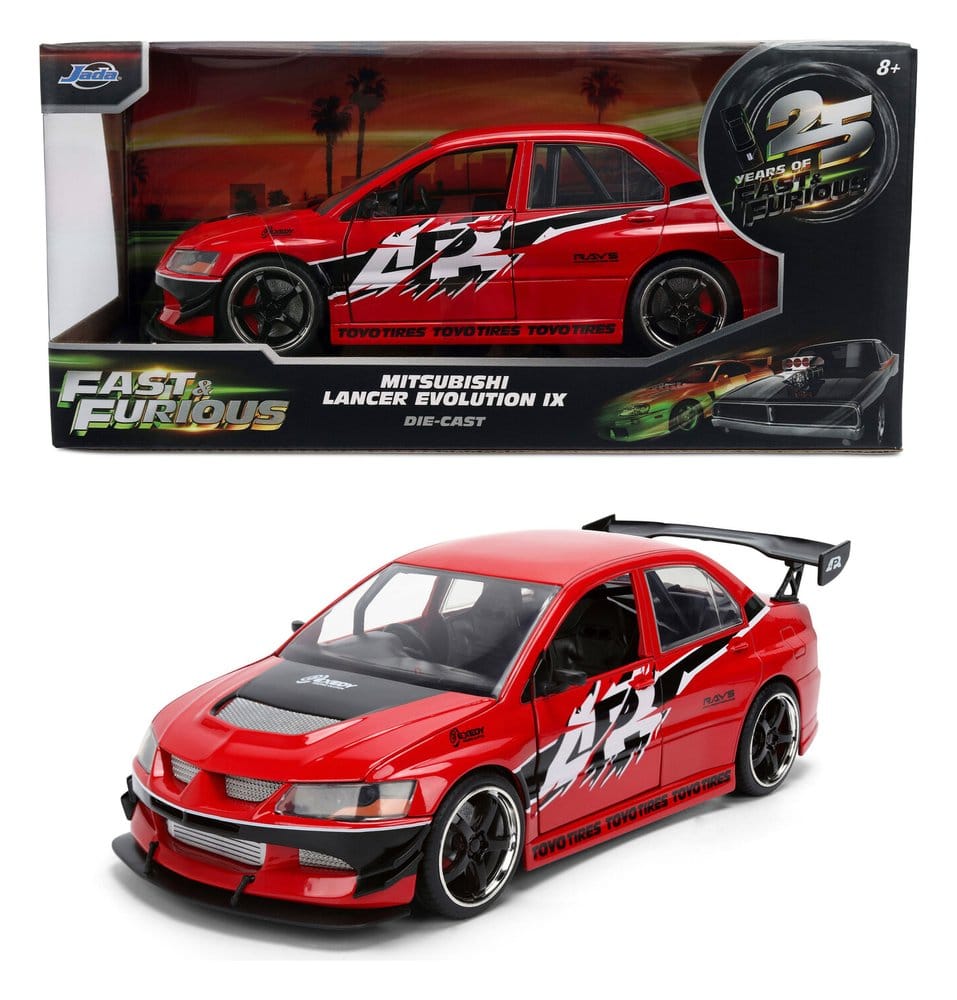 A Todo Gas Diecast Vehículo 1:24 2006 Mitsubishi Lancer 19 cm Frikytopia