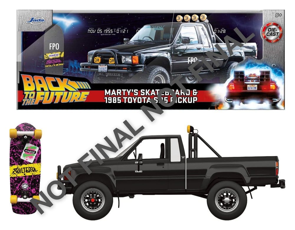 Regreso al futuro Diecast Vehículo 1:24 Marty's Skateboard 1985 Toyota