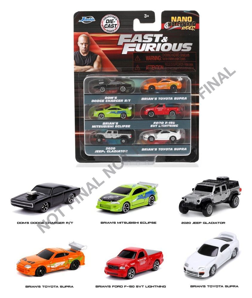A Todo Gas Pack de 6 Nano Cars Frikytopia