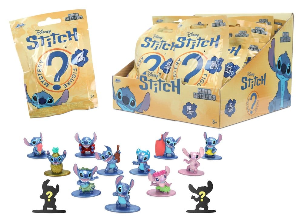 Lilo & Stitch Nanofigs Figuras Mini Stitch Blind Box Expositor (24)