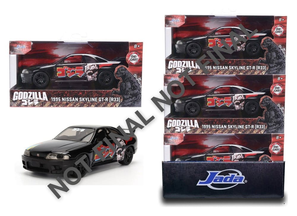 Godzilla Vehículo 1:32 Nissan Skyline GT-R R33 Surtido (6) Frikytopia