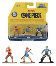 One Piece Nano Metalfigs Pack de 3 Figuras Mini