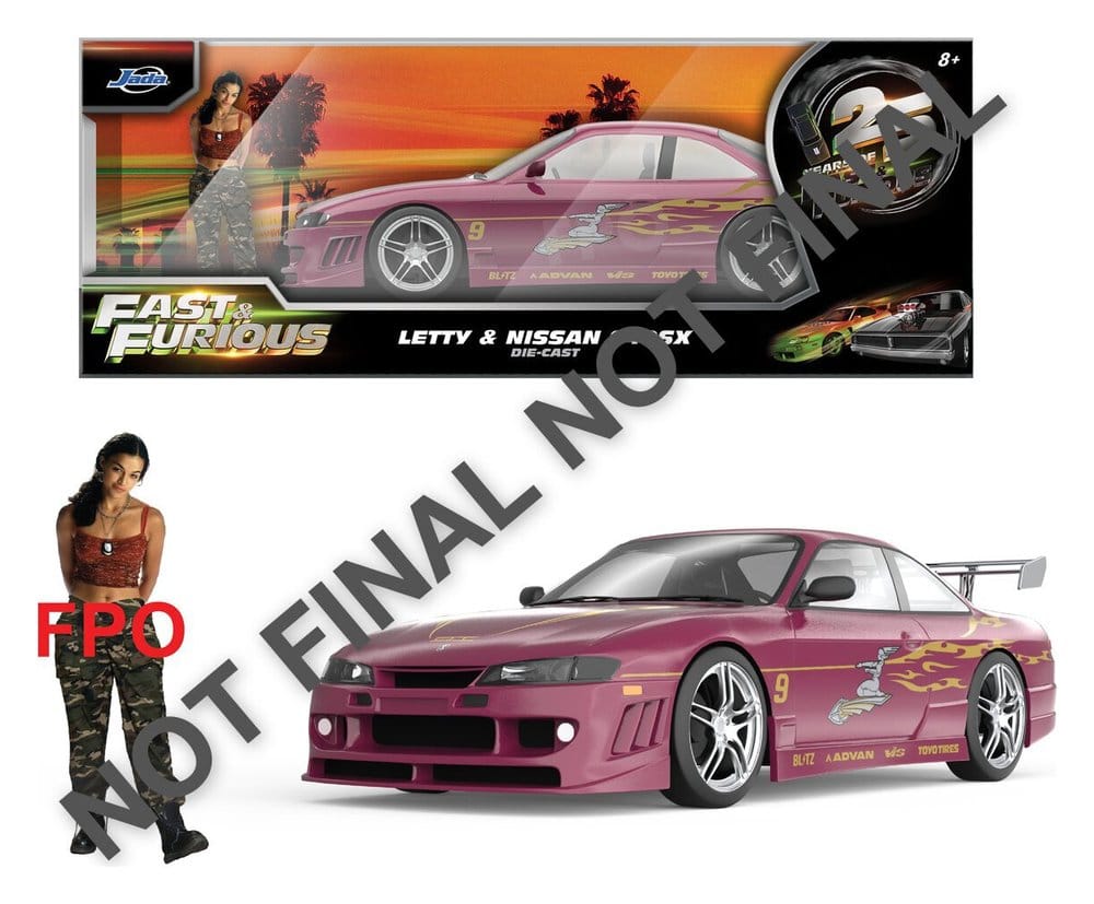 A Todo Gas Vehículo 1/24 1997 Nissan 240SX 9 cm