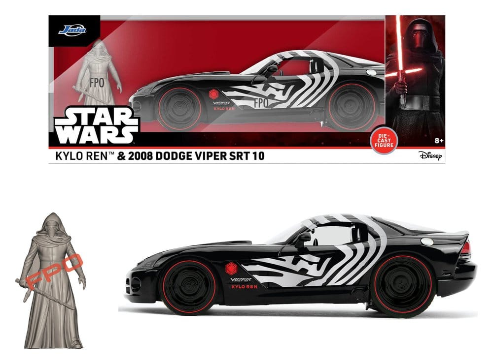 Star Wars Vehículo 1:24 Kylo Ren Dodge Viper SRT10 2008 Frikytopia