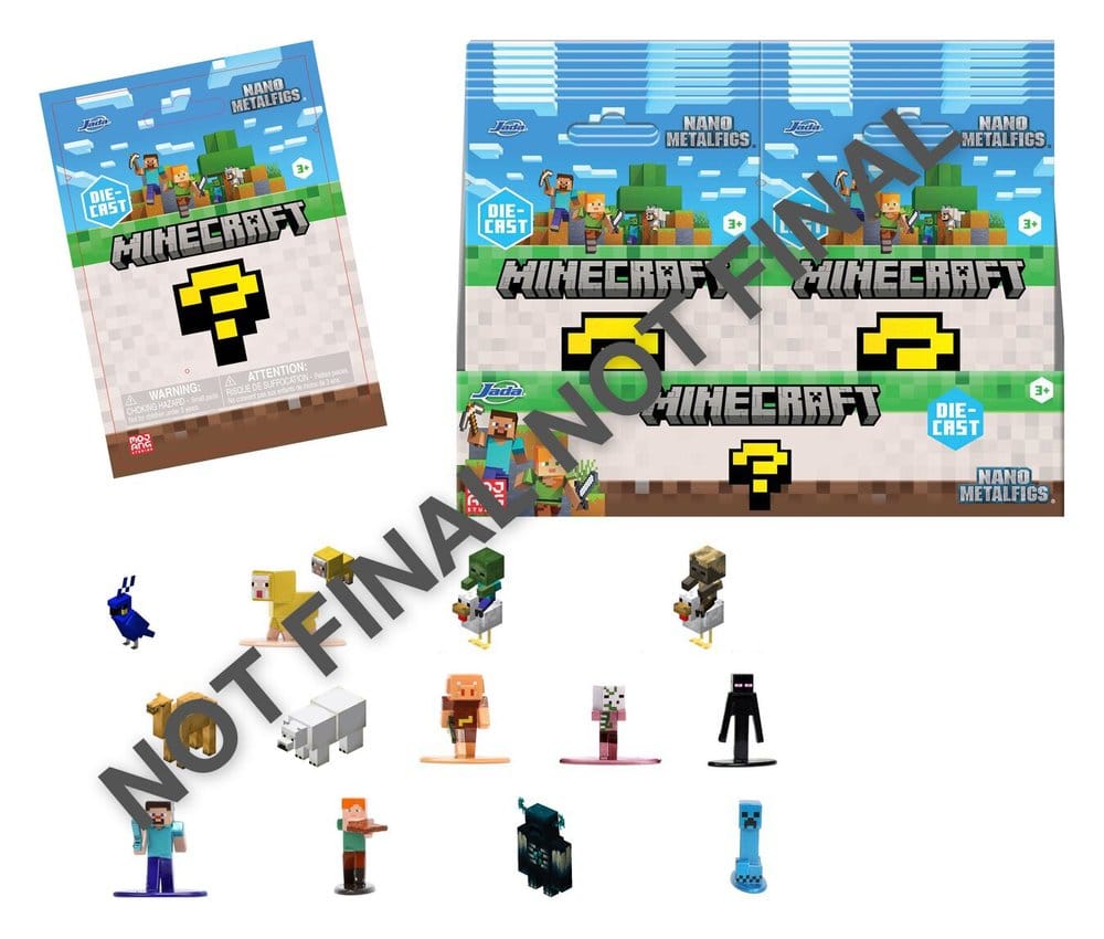 Minecraft Nano Metalfigs Figuras Mini Blind Pack Expositor (24) Frikytopia