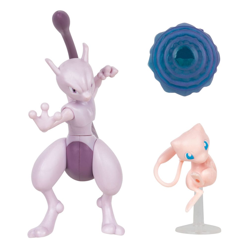 Pokémon Pack de 2 Figuras Mewtwo 10 cm & Mew 5 cm Frikytopia