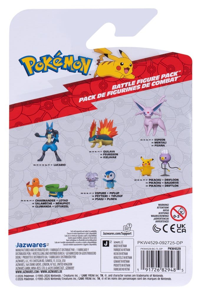 Pokémon Battle Figure Figuras 2-Pack Lotad & Charmander