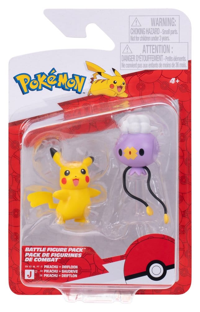 Pokémon Battle Figure Figuras 2-Pack Drifloon & Pikachu