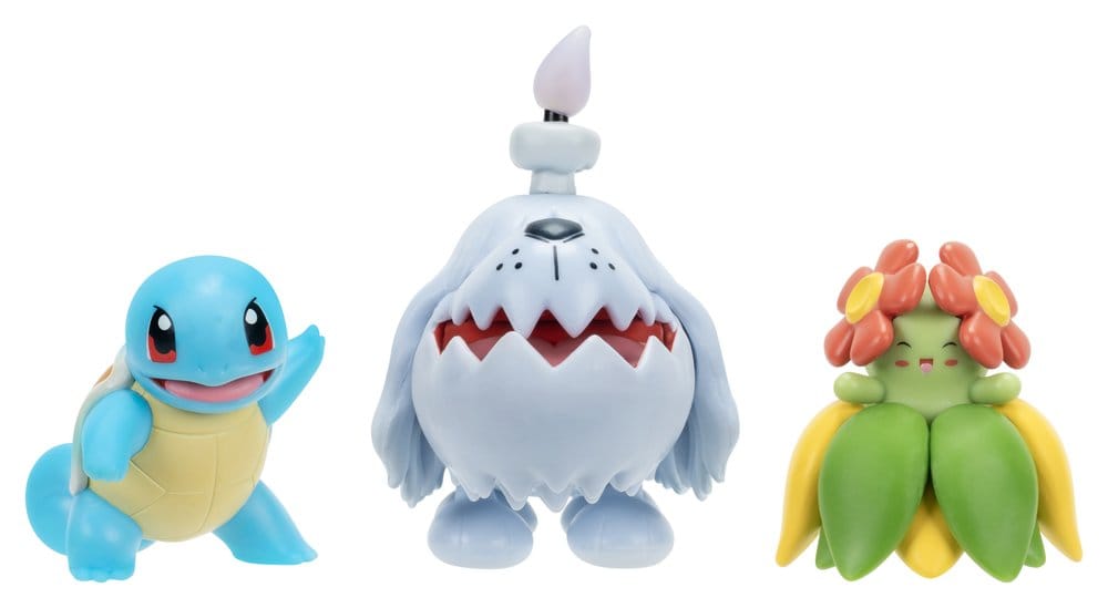 Pokémon Battle Figure Figuras 3-Pack Squirtle, Greavard & Bellossom