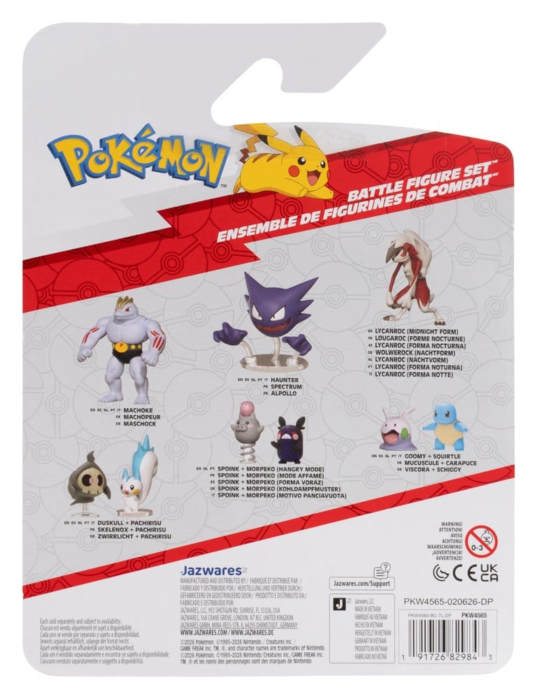 Pokémon Battle Figure Set Figuras Chimchar, Ralts & Porygon (Pack de 3)