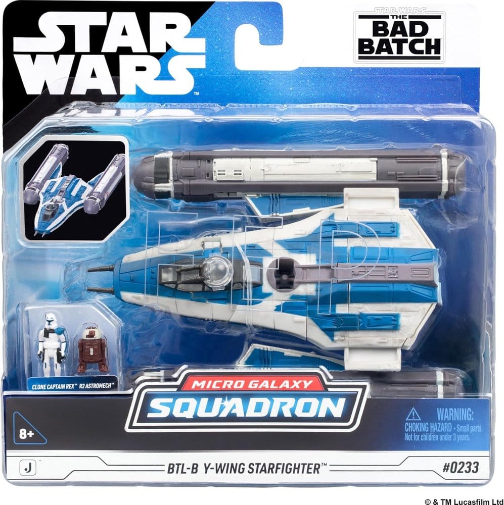 Star Wars Vehículo Mediano BTL-B Y-wing Starfighter with Clone Captain Rex 13 cm Frikytopia