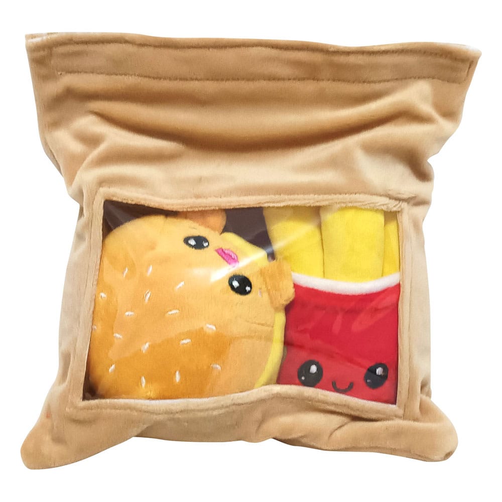 Pakc de 2 peluches Yummis Together Burger & Fries in Take Away Bag 21 cm Frikytopia